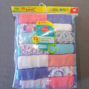 Tagless Hanes Bikinis Underwear Sz 16 15 Pairs New With Tags MSRP $22.00